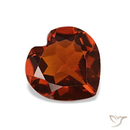 Citrino Naranja oscuro natural de 1.08 ct, Forma de corazón, VS