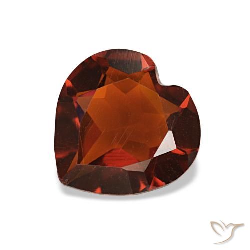 0.88ct Naranja oscuro Citrino, Corazón, VS