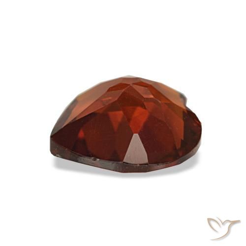 Citrino Naranja oscuro natural de 0.88 ct, Forma de corazón, VS