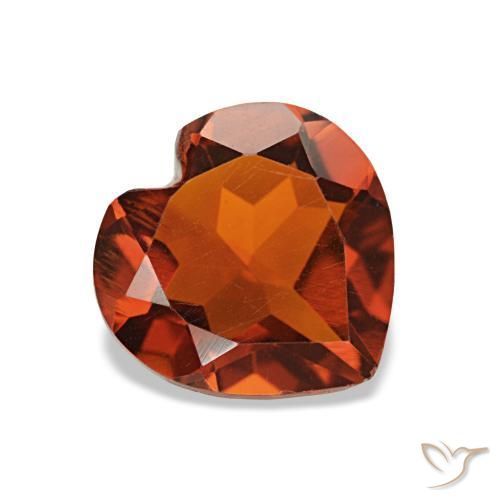 Citrino Naranja fuego natural de 1.00 ct, Forma de corazón, VS