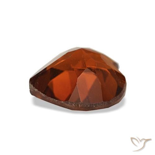 Citrino Naranja oscuro natural de 0.96 ct, Forma de corazón, VS-SI