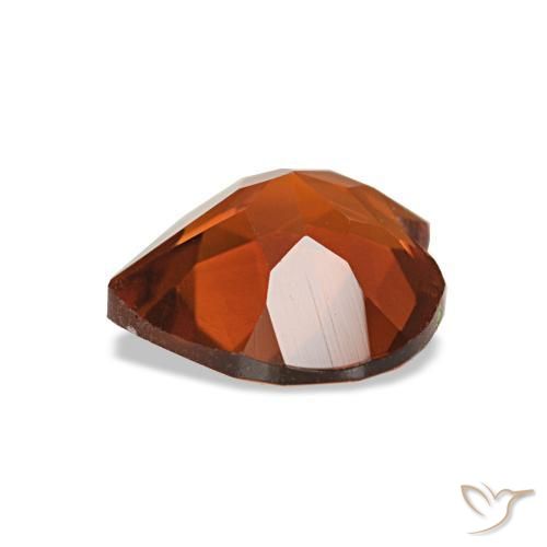 Citrino ámbar naranja natural de 0,91 ct, forma de corazón, VS