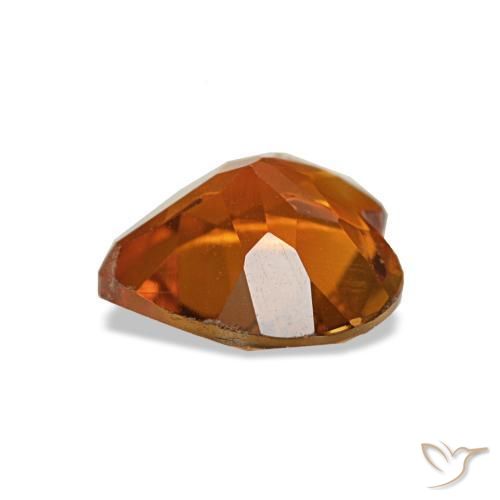 Citrino Naranja oscuro natural de 0.93 ct, Forma de corazón, VS