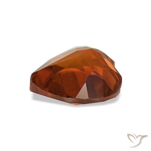 Citrino Naranja medio natural de 0.91 ct, Forma de corazón, VS