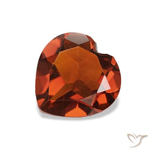 1.05ct Naranja oscuro Citrino, Corazón, VVS