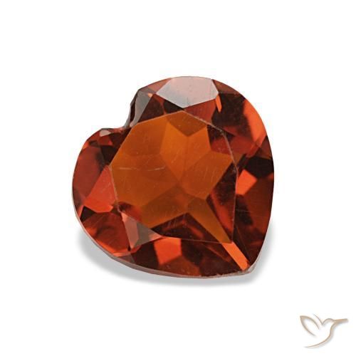 Citrino Naranja oscuro natural de 1.05 ct, Forma de corazón, VVS