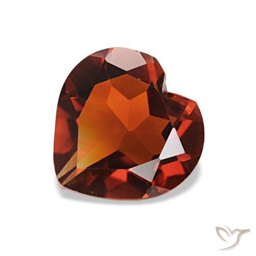 1.07ct Deep Orange - Brown Citrino, Corazón, VVS
