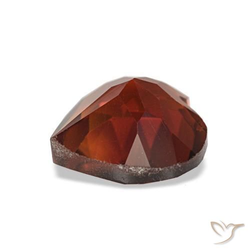 Citrino Deep Orange - Brown natural de 1.07 ct, Forma de corazón, VVS