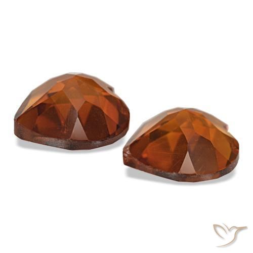 Gemas de Citrino Naranja oscuro natural de 2.10 ct, Forma de corazón, VS