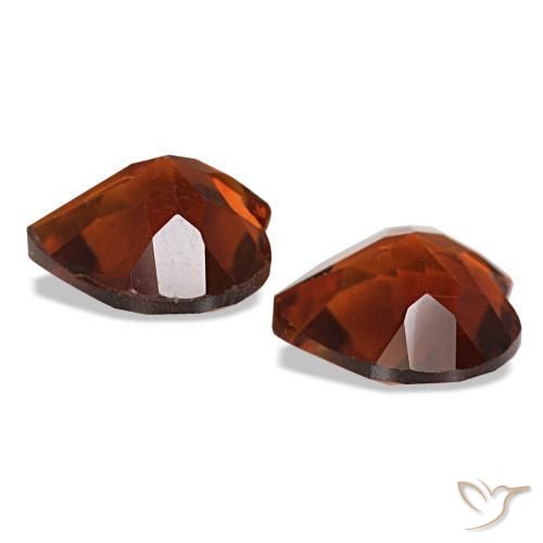 Gemas de Citrino Naranja rojizo oscuro natural de 1.95 ct, Forma de corazón, VVS