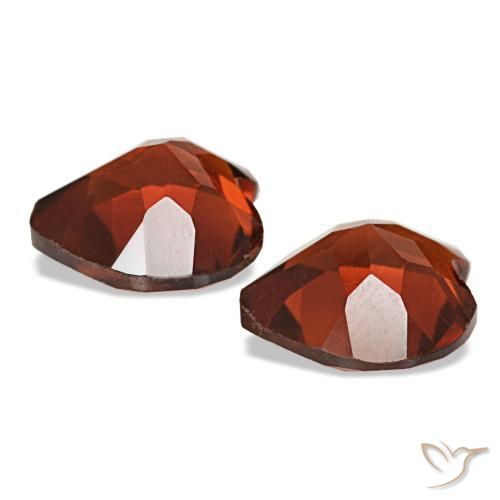 Gemas de Citrino Rojo medio natural de 1.94 ct, Forma de corazón, VVS