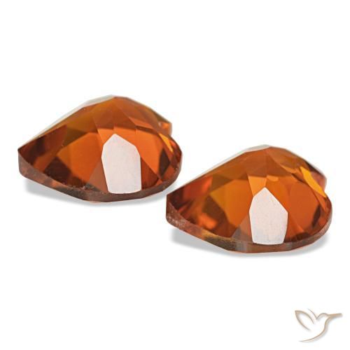 Gemas de Citrino Naranja rojizo natural de 2.00 ct, Forma de corazón, VVS