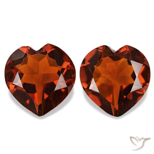 Citrino rojo grosella de 1,93 ct, corazón, VS
