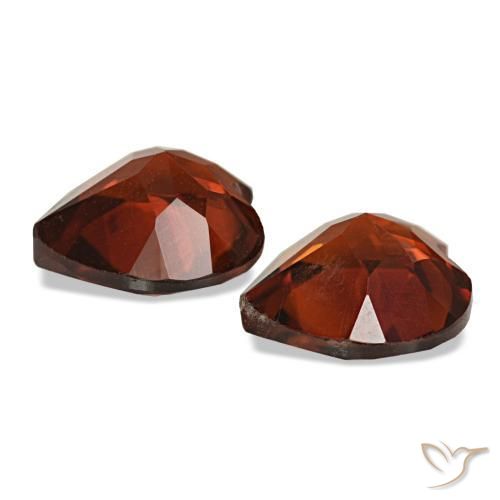 Gemas de citrino rojo grosella natural de 1,93 ct, forma de corazón, VS