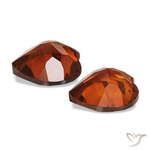 Gemas de Citrino Naranja oscuro natural de 2.01 ct, Forma de corazón, VS