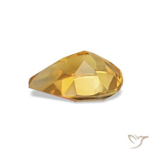Citrino Dorado naranja natural de 0.60 ct, En forma de pera, VVS