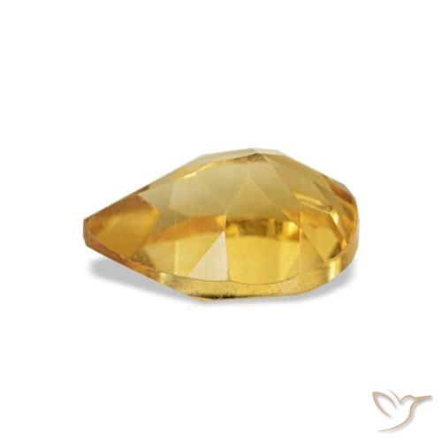Citrino Dorado natural de 0.69 ct, En forma de pera, VVS