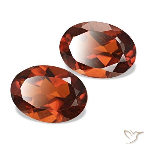 Gemas de citrino naranja natural de 1,31 ct, corte óvalo, VS
