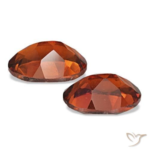 Gemas de citrino naranja natural de 1,31 ct, corte óvalo, VS