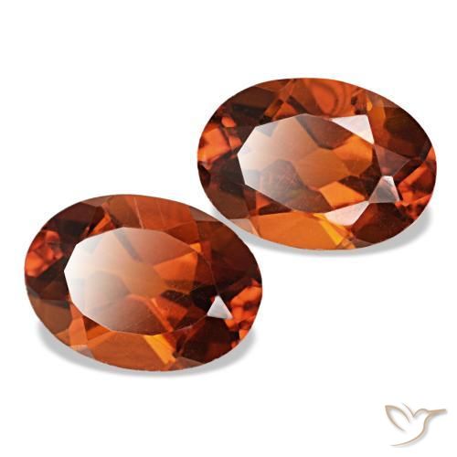 Gemas de Citrino Naranja oscuro natural de 1.35 ct, Corte Óvalo, VS