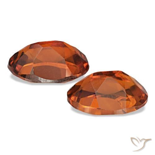 Gemas de Citrino Naranja oscuro natural de 1.35 ct, Corte Óvalo, VS
