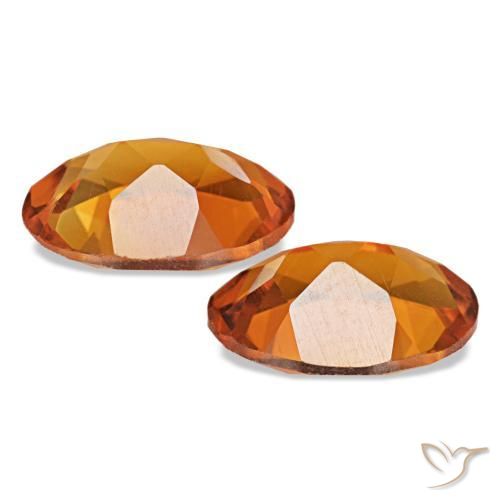 Gemas de Citrino Naranja medio natural de 1.31 ct, Corte Óvalo, VS