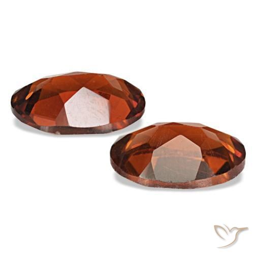 Gemas de citrino naranja rojizo intenso natural de 1,27 ct, corte óvalo, VS