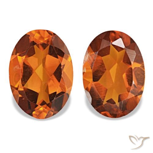 Citrino naranja de 1,45 ct, ovalado, VS