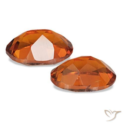 Gemas de citrino naranja natural de 1,45 ct, corte óvalo, VS