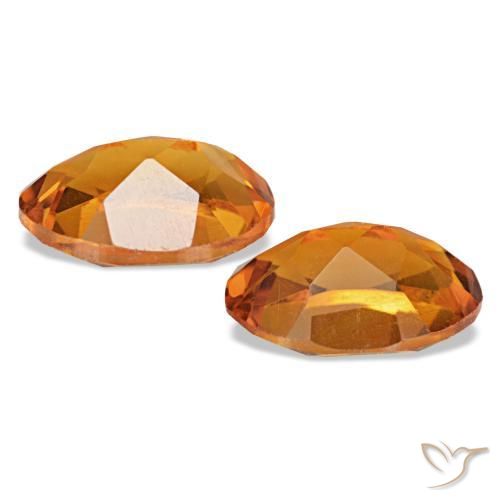 Gemas de citrino marrón naranja natural de 1,45 ct, corte óvalo, VS