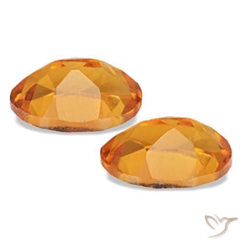 Gemas de Citrino Marrón naranja natural de 1.58 ct, Corte Óvalo, VS