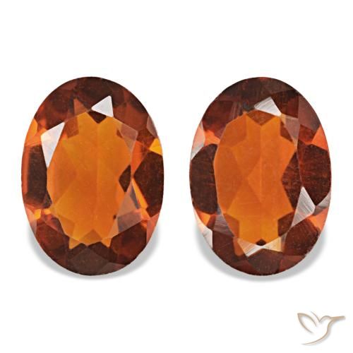 Citrino naranja de 1,20 ct, ovalado, VS