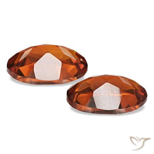 Gemas de citrino naranja natural de 1,20 ct, corte óvalo, VS