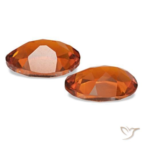 Gemas de citrino naranja fuego natural de 1,31 ct, corte óvalo, VS