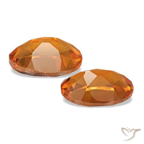 Gemas de citrino naranja marrón natural de 1,46 ct, corte óvalo, VS