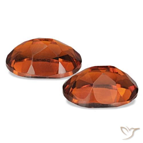 Gemas de Citrino Naranja rojizo oscuro natural de 1.42 ct, Corte Óvalo, VVS-VS