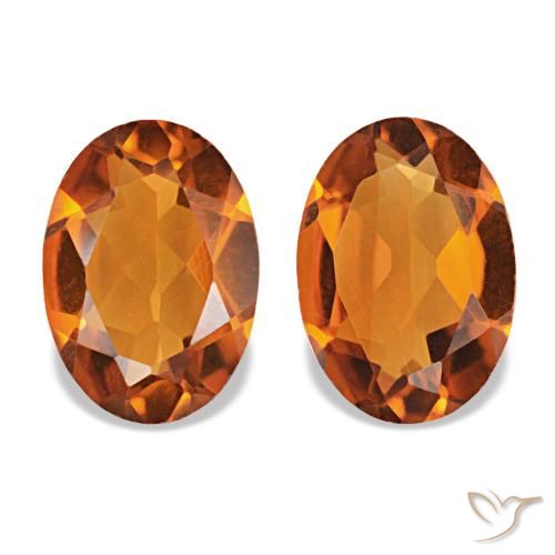 Citrino naranja de 1,28 ct, ovalado, VVS-VS