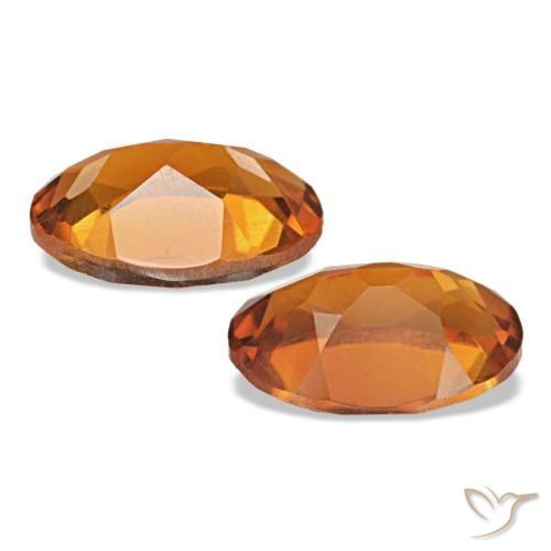 Gemas de citrino naranja natural de 1,28 ct, corte óvalo, VVS-VS