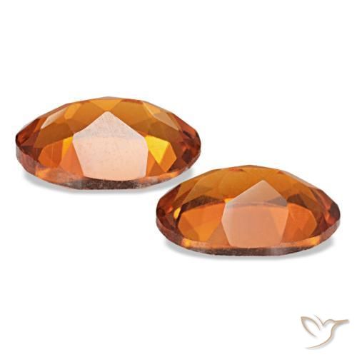Gemas de citrino naranja natural de 1,34 ct, corte óvalo, VS