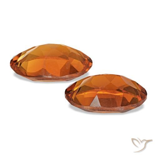 Gemas de Citrino Naranja oscuro natural de 1.15 ct, Corte Óvalo, VS