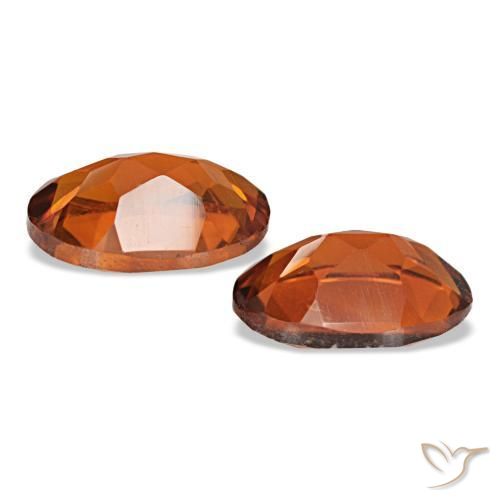 Gemas de citrino naranja natural de 1,31 ct, corte óvalo, VS