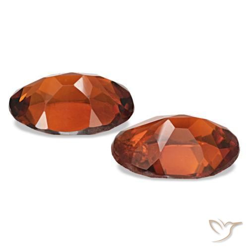 Gemas de citrino naranja oscuro natural de 1,13 ct, corte óvalo, VS