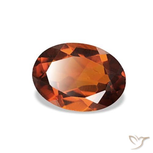 Citrino naranja natural de 0,61 ct, corte óvalo, VS