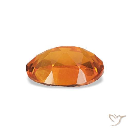 Citrino naranja natural de 0,64 ct, corte óvalo, VVS-VS