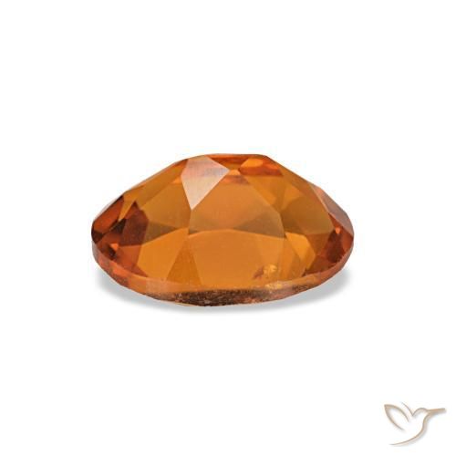Citrino Naranja oscuro natural de 0.73 ct, Corte Óvalo, VVS-VS
