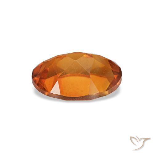 Citrino naranja natural de 0,71 ct, corte óvalo, VVS-VS