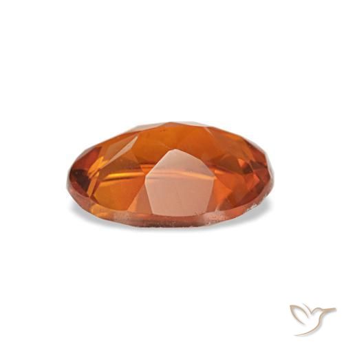 Citrino naranja intenso natural de 0,61 ct, corte óvalo, VVS-VS