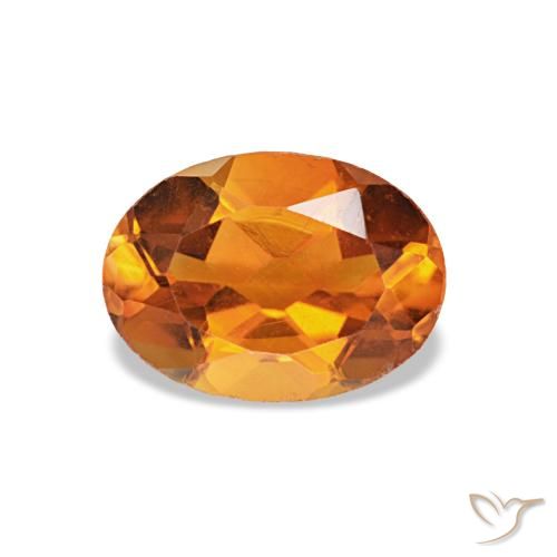 Citrino naranja natural de 0,74 ct, corte óvalo, VVS-VS