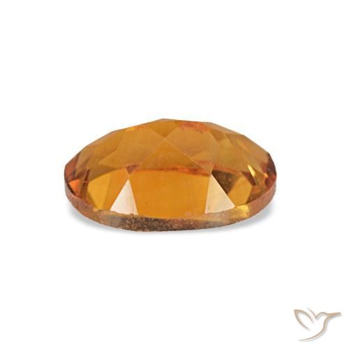 Citrino naranja natural de 0,67 ct, corte óvalo, VS