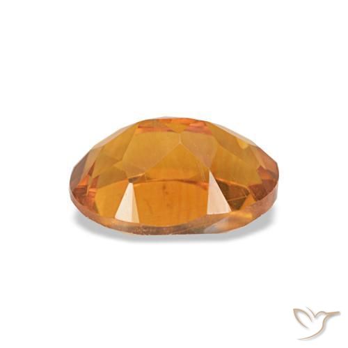 Citrino naranja medio natural de 0,69 ct, corte óvalo, VS